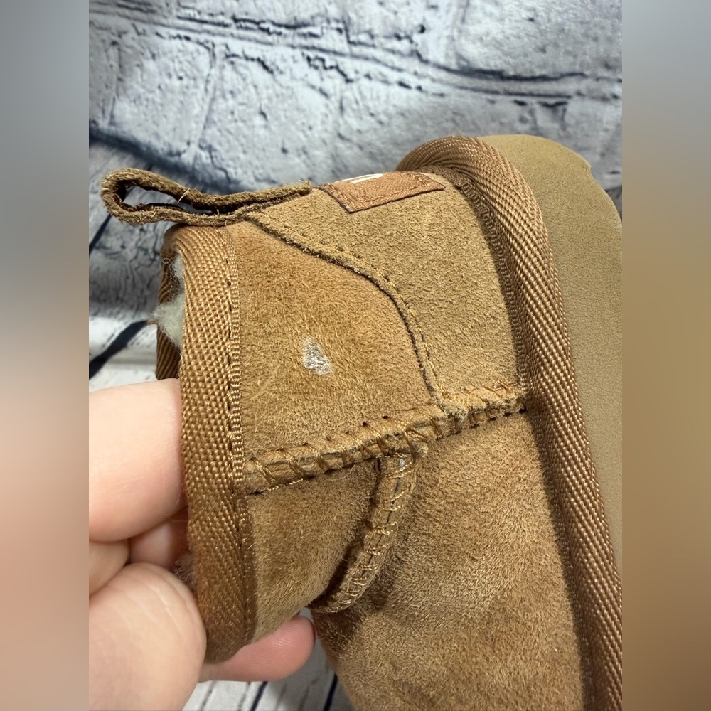 UGG Tan Kids Mini Boots with Cozy Lining - Picture 8 of 9